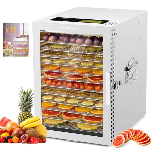 Commercial Food Dehydrator 12 Tray Stainless Steel Fruit Meat Jerky Dryer