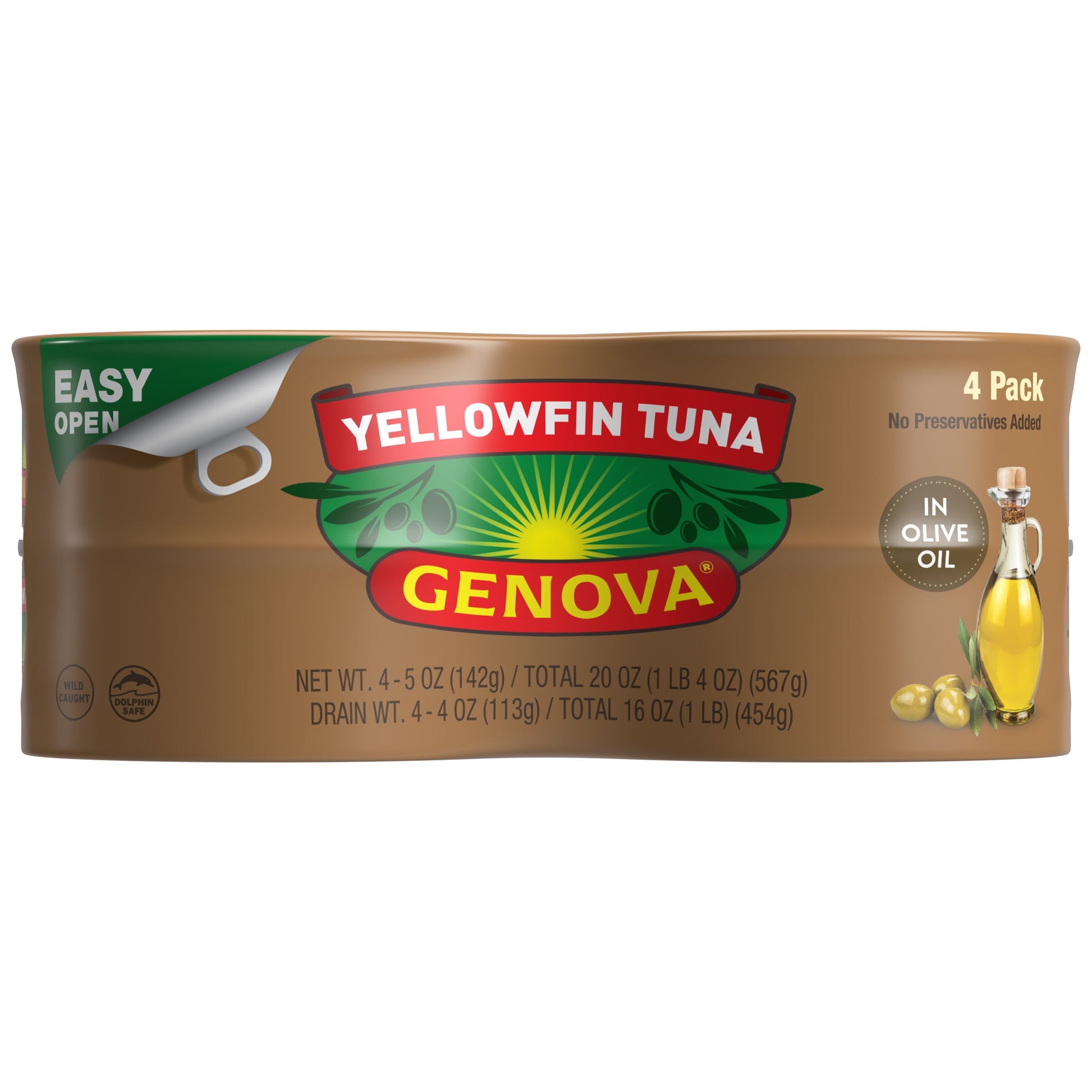 Premium Yellowfin Tuna in Olive Oil 4 - 5 Oz Cans