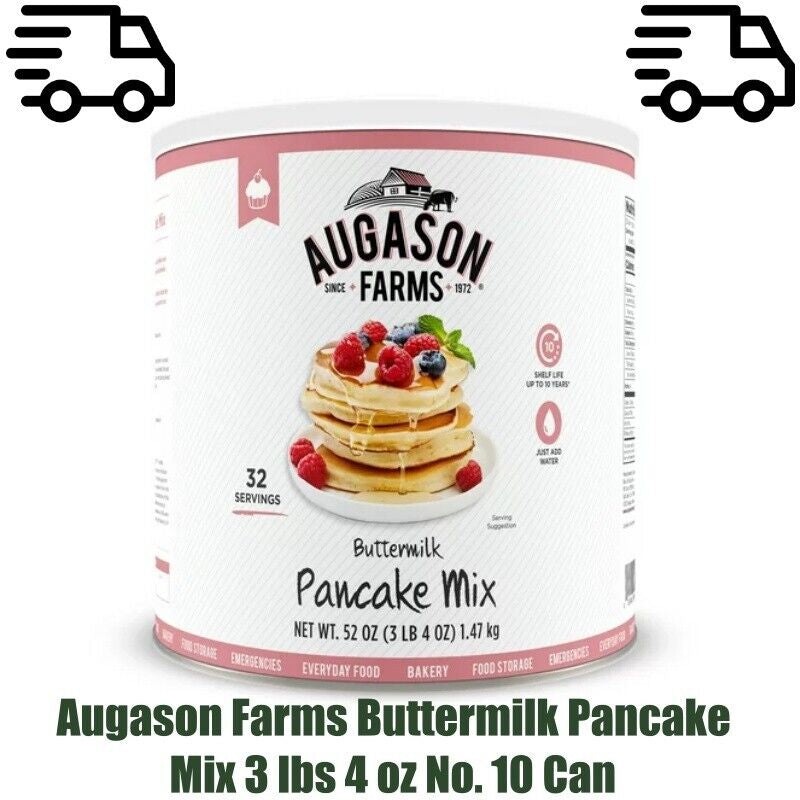 Augason Farms Buttermilk Pancake Mix 3 Lbs 4 Oz No. 10 Can