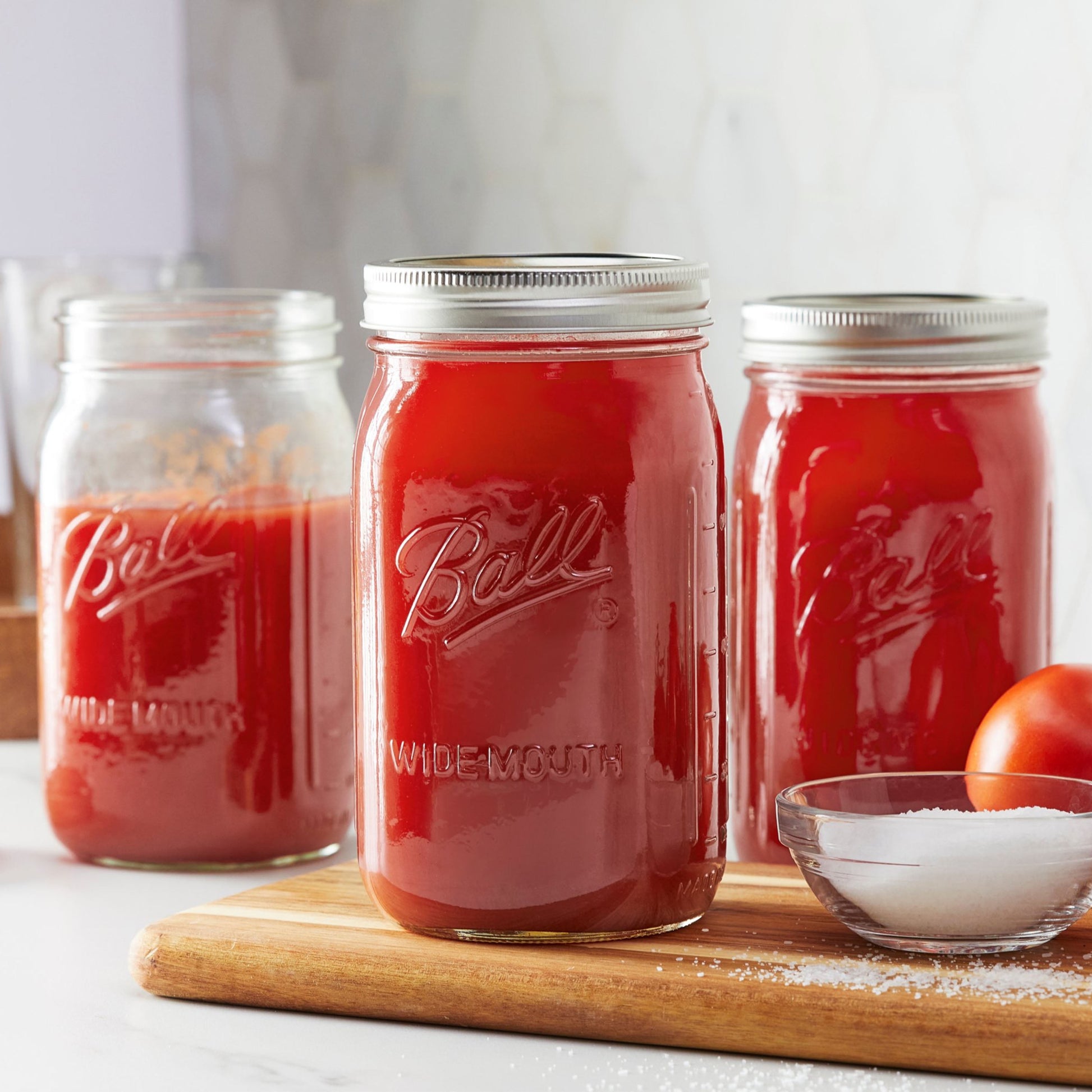 ®Wide Mouth Quart 32Oz. Glass Mason Jars with Lids and Bands, 12 Count