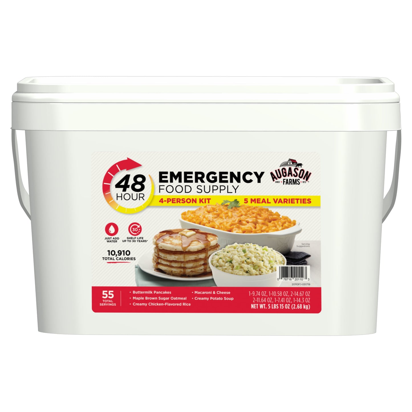 (2 Pack)  48-Hour 4-Person Emergency Food Supply, 95 Oz