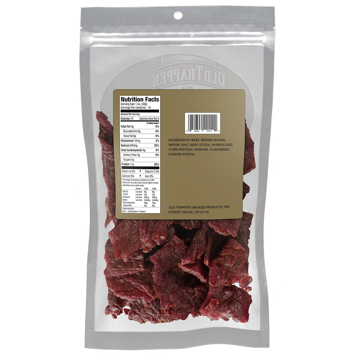 Naturally Smoked Original Old Fashioned Beef Jerky 10Oz Resealable Bag