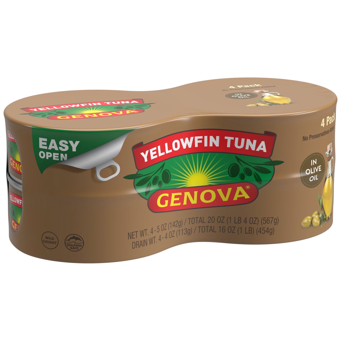 Premium Yellowfin Tuna in Olive Oil 4 - 5 Oz Cans