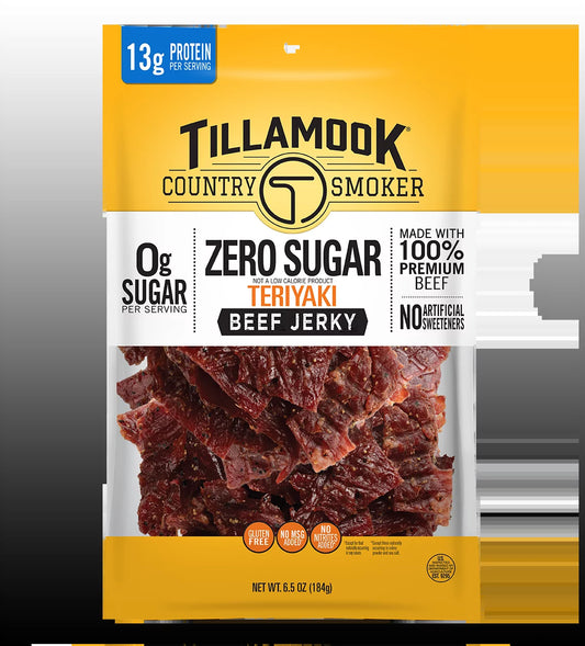 , Zero Sugar Teriyaki Beef Jerky, 6.5 Oz Bag