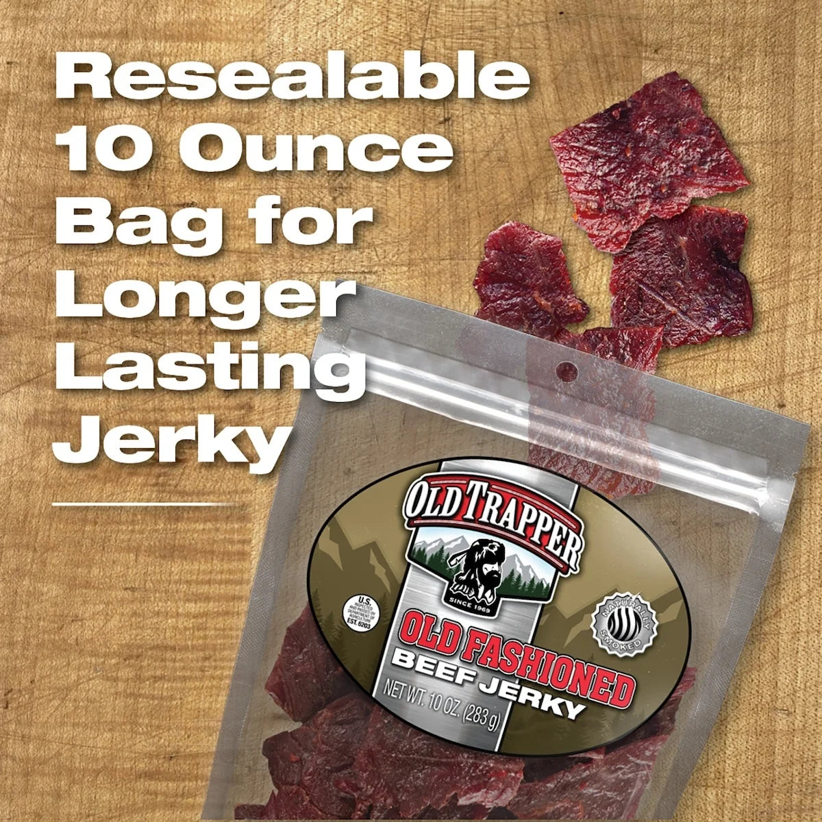 Naturally Smoked Original Old Fashioned Beef Jerky 10Oz Resealable Bag