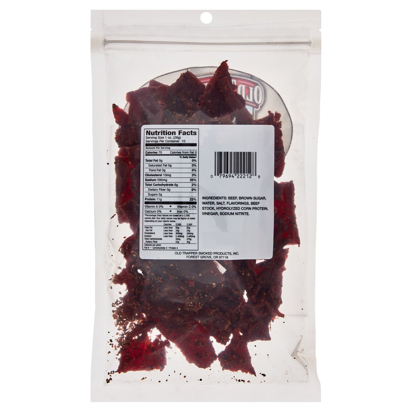 (2 Pack)  Peppered Beef Jerky 10Oz Resealable Bag