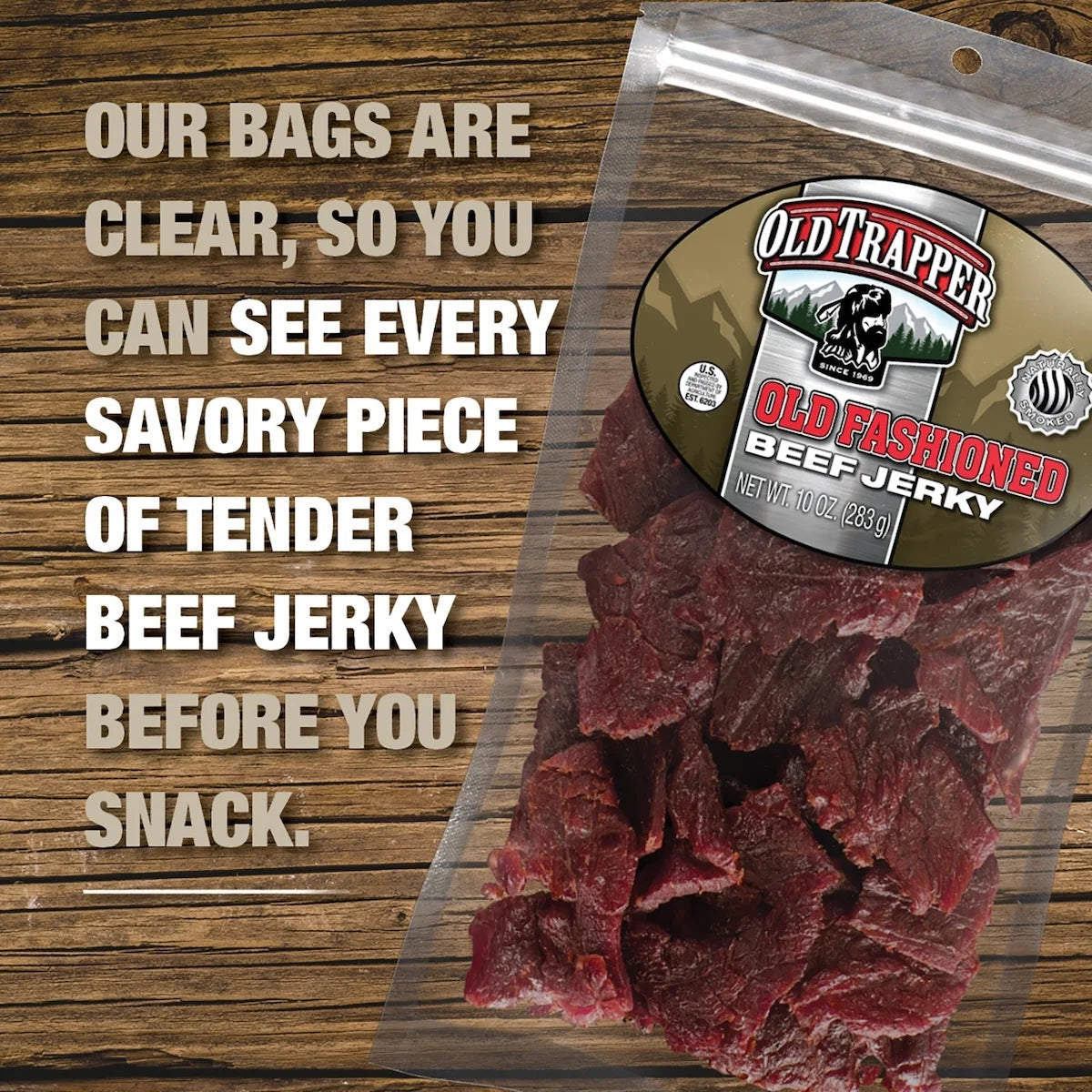 Naturally Smoked Original Old Fashioned Beef Jerky 10Oz Resealable Bag