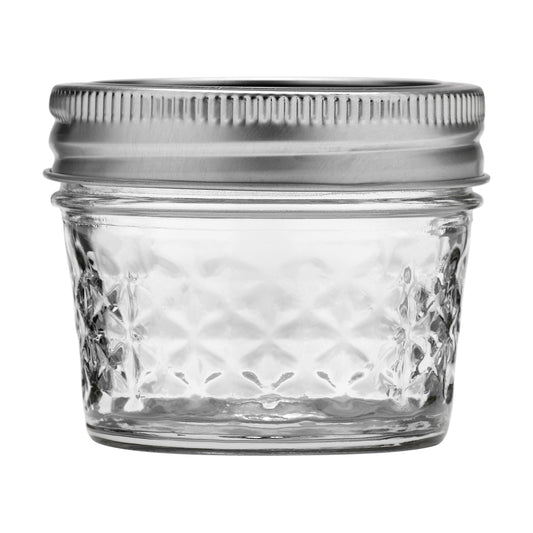 Regular Mouth 4Oz Quilted Pint Mason Jars, 12 Count