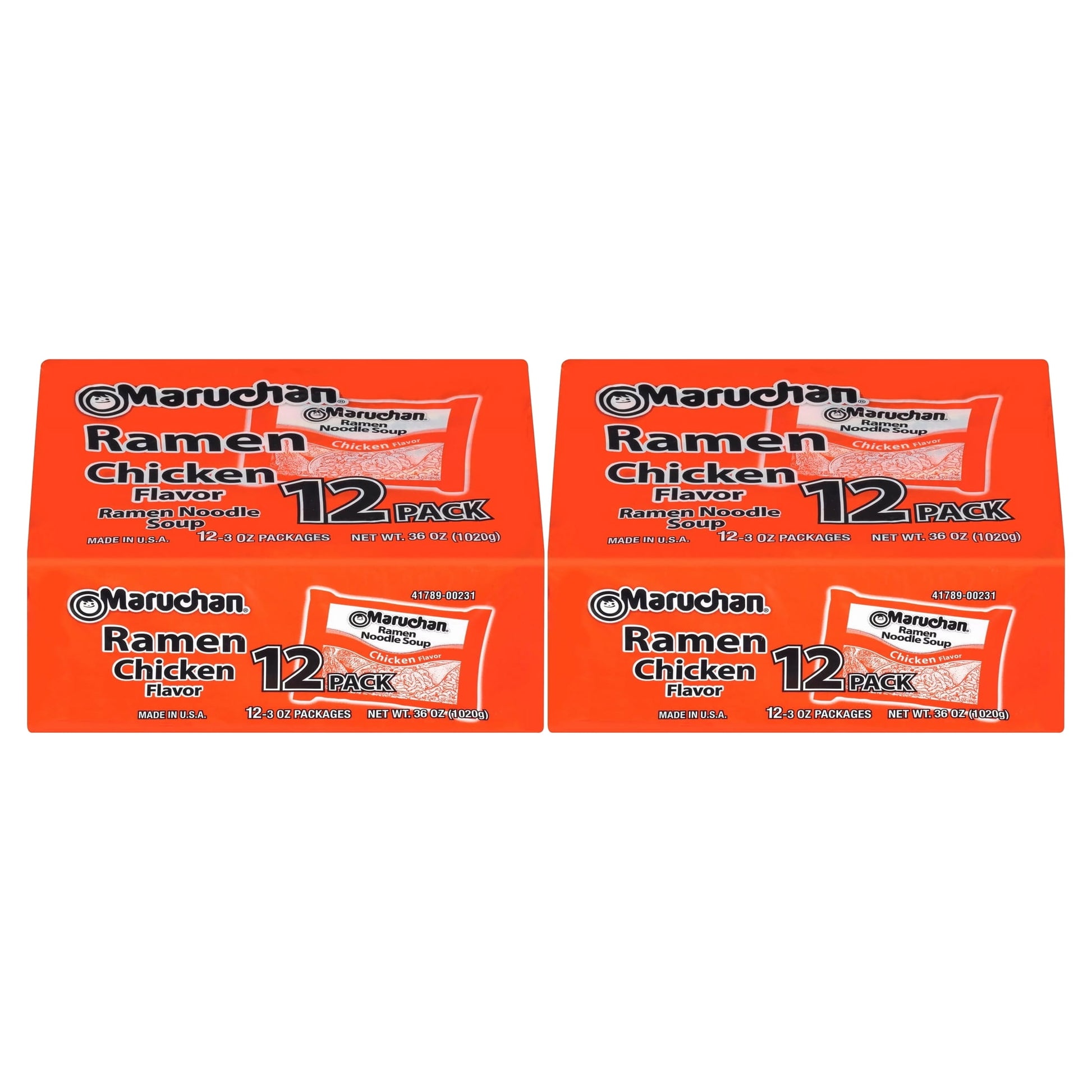 (24 Pack)  Ramen Noodle Chicken Flavor Soup, 3 Oz, 12 Count Shelf Stable Package