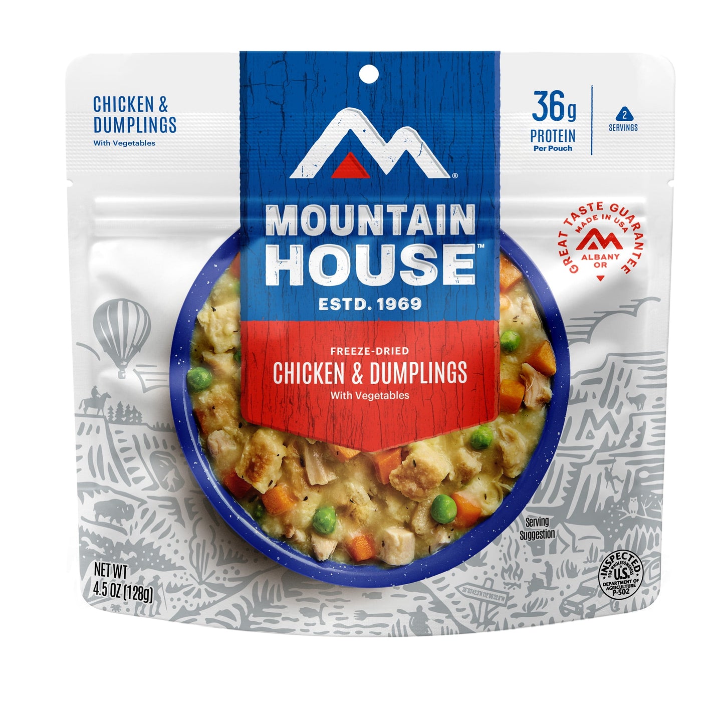 Chicken & Dumplings, Freeze-Dried Camping & Backpacking Food, 2-Serving