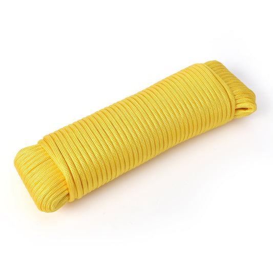 100 Foot 550Lbs Paracord, 100% Polyester, Yellow, Model 2156