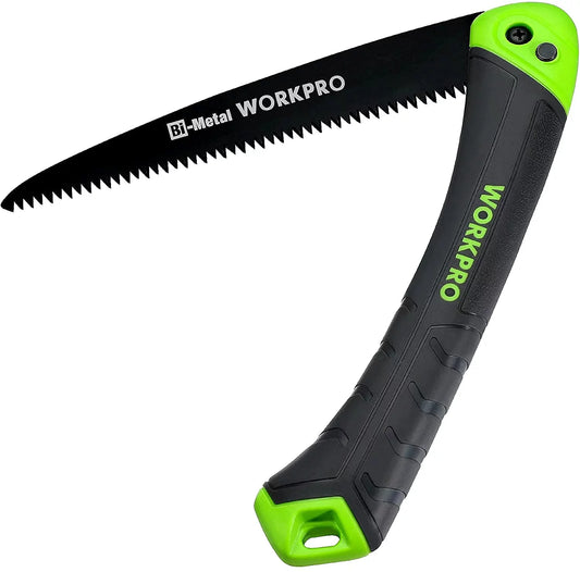 Folding Saw, Small Hand Pruning Saw with 7 Inch Blade - Portable Camping Saw with Triple Cut Teeth for Trees Trimming Branches Cutting Gardening Hunting, Push Button Lock