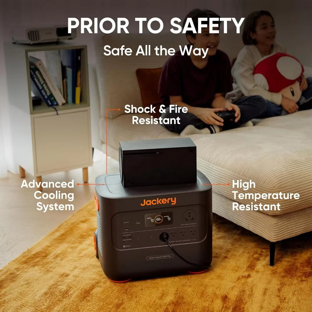 Jackery Portable Power Station Explorer 2000 plus 2042Wh Solar Generator, Compatible with Solar Panel for Outdoor RV Camping