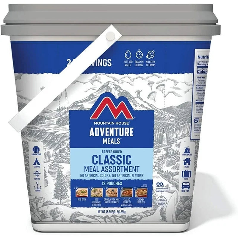 Classic Bucket | Freeze Dried Backpacking & Camping Food | 24 Servings