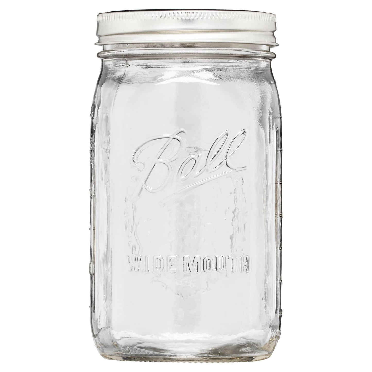 ®Wide Mouth Quart 32Oz. Glass Mason Jars with Lids and Bands, 12 Count