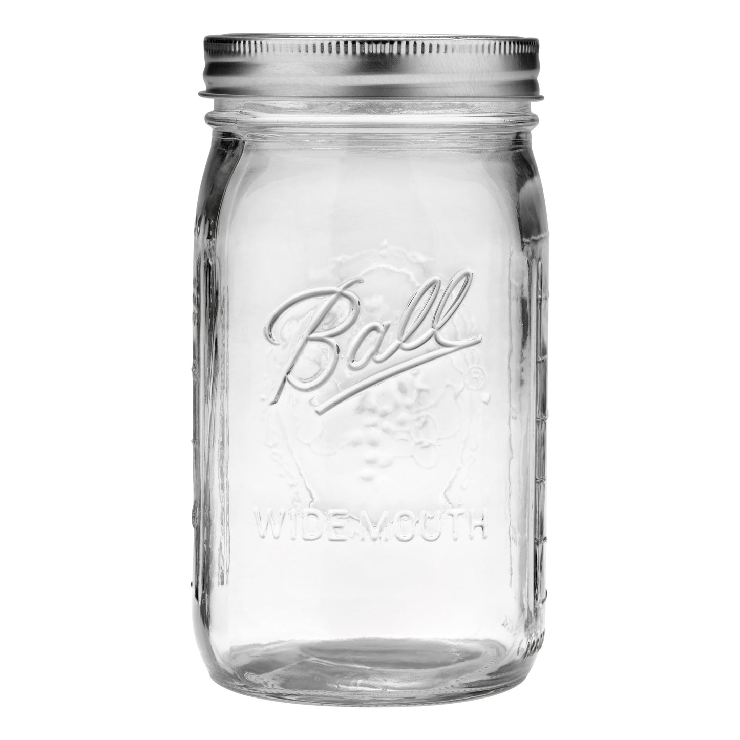 ®Wide Mouth Quart 32Oz. Glass Mason Jars with Lids and Bands, 12 Count