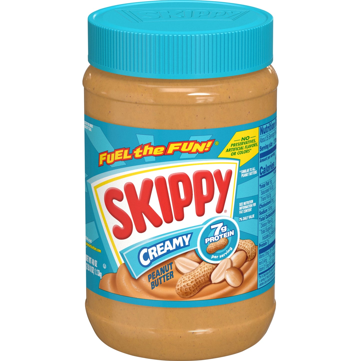 Creamy Peanut Butter Spread, Plastic Jar 40 Oz (2 Pack)