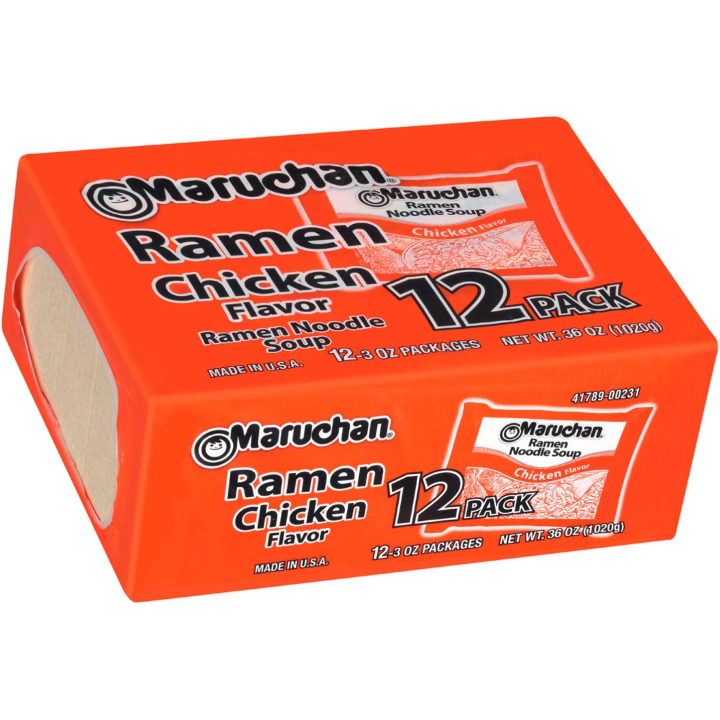 (24 Pack)  Ramen Noodle Chicken Flavor Soup, 3 Oz, 12 Count Shelf Stable Package