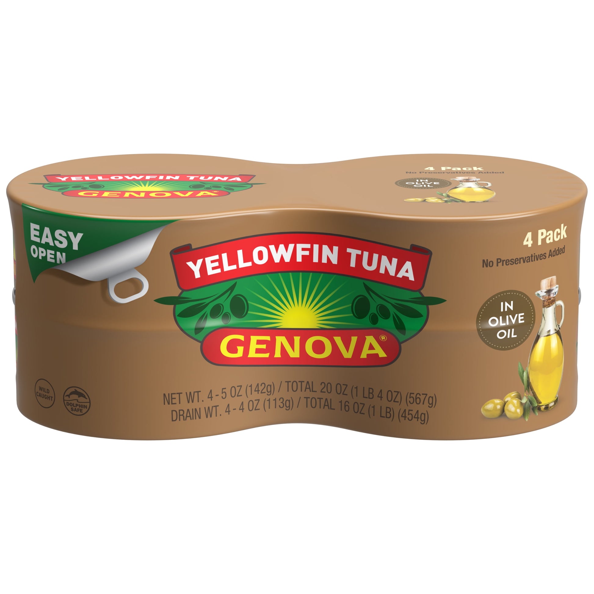 Premium Yellowfin Tuna in Olive Oil 4 - 5 Oz Cans