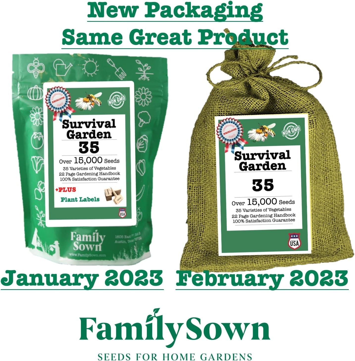 Survival Seeds by  – 15,000 Non GMO Heirloom Seeds